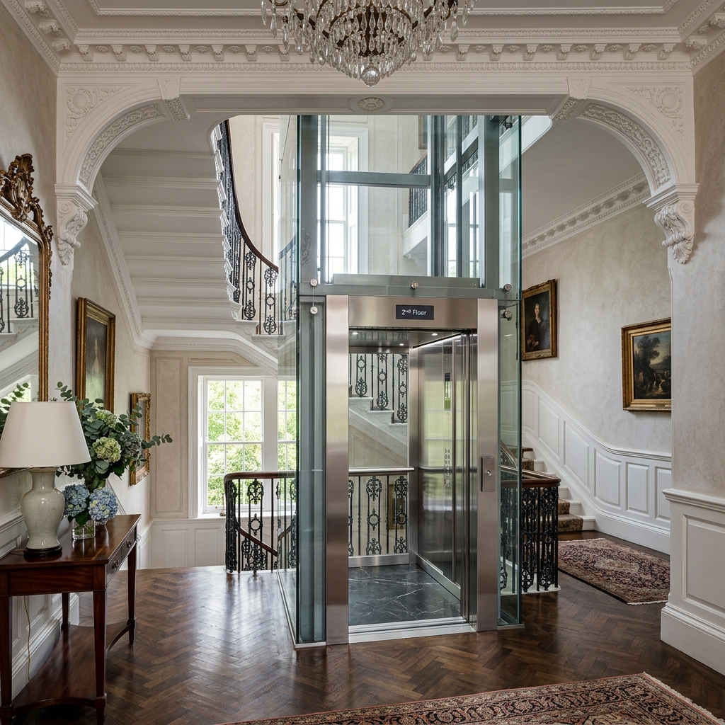 Integratie van een lift in een klassiek herenhuis